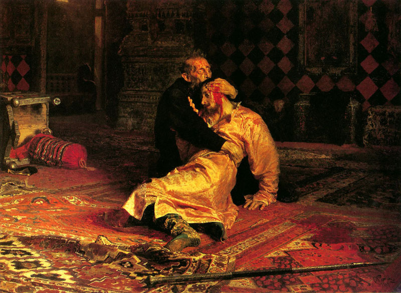 Илья Репин. Иван Грозный и сын его Иван 16 ноября 1581 года, 1883-85, Государственная Третьяковская галерея, Москва