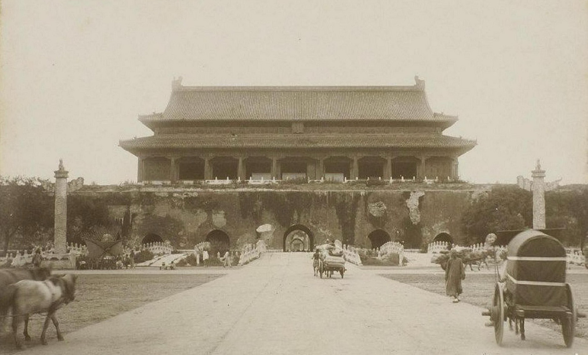 Ворота Тяньаньмэнь, старое фото, Китай
