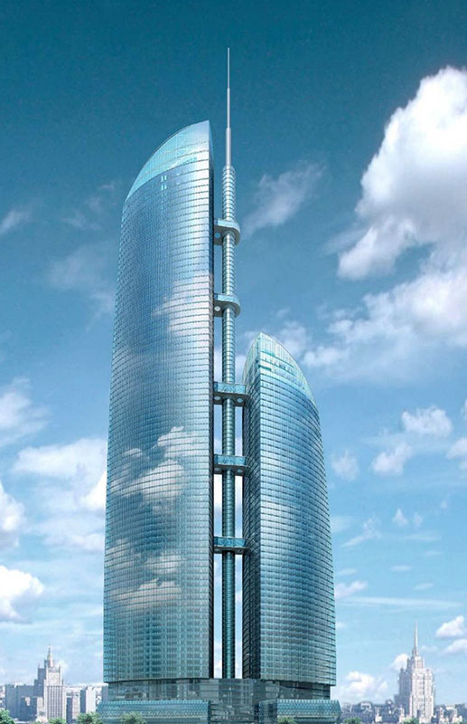 Первоначальный проект башни "Федерация", Москва-Сити