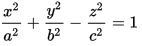 Уравнение однополостного гиперболоида