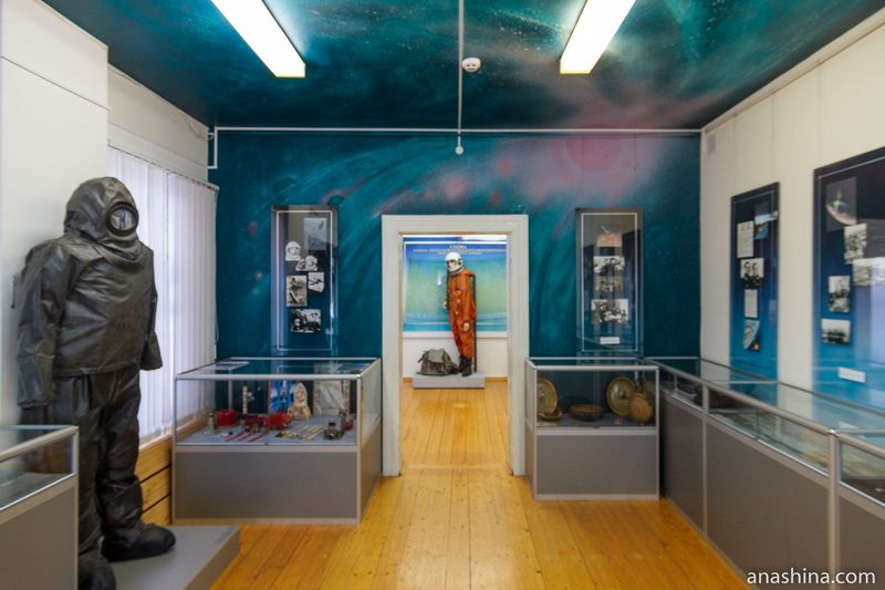 Экспозиция музея Можайского, посвященная развитию космонавтики