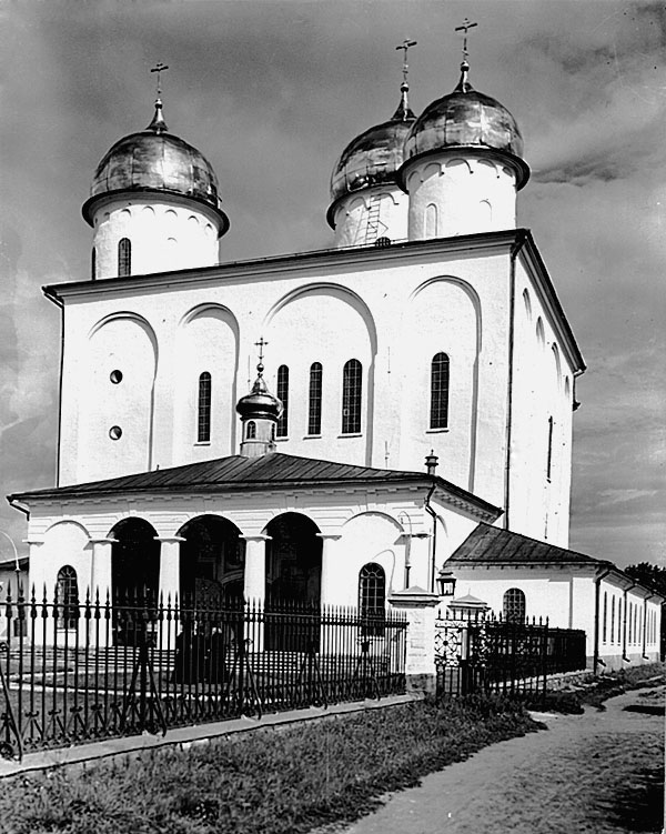 Георгиевский собор в начале XX века, Юрьев монастырь, Великий Новгород