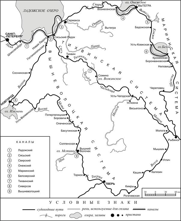 Мариинская, Тихвинская и Вышневолоцкая водные системы