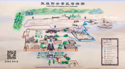 Музей заставы Янгуань, карта