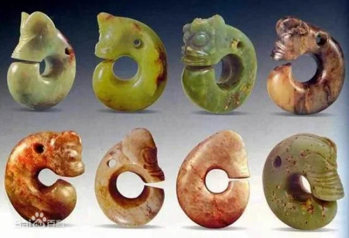 Нефритовые фигурки драконов, культура Хуншань (V–III тыс. до н.э.)