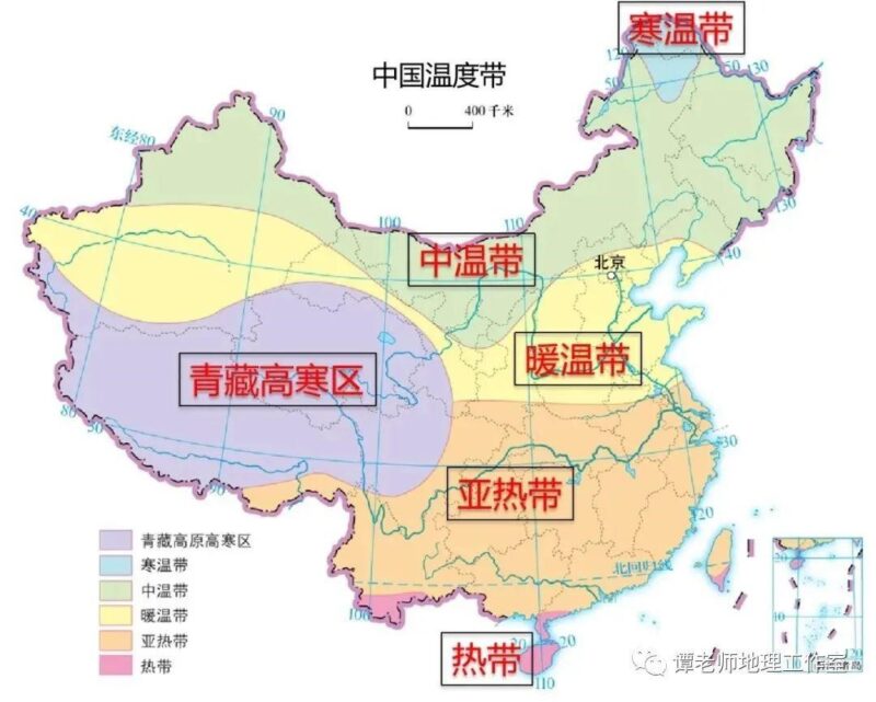 Климатические пояса в Китае