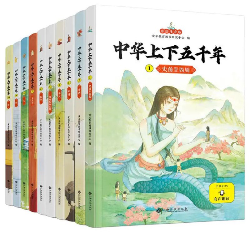 10-томная серия "Пятитысячелетней истории Китая" для школьников